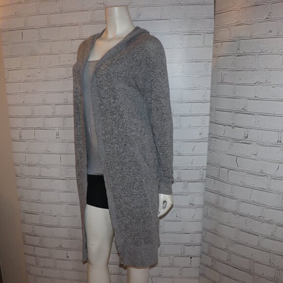 Heather Gray SO Duster Cardigan with hood and pockets Size Medium - Picture 4 of 6